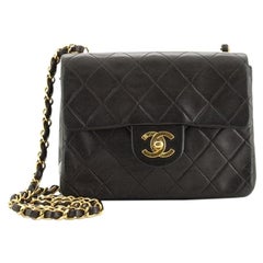 Chanel Vintage Square Classic Single Flap Bag Quilted Lambskin Mini