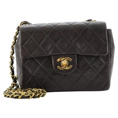 Chanel Vintage Square Classic Single Flap Bag Quilted Lambskin Mini
