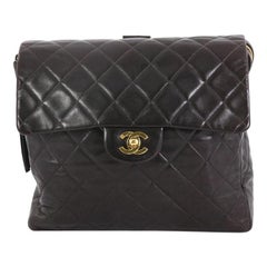 Chanel Vintage Square Flap Backpack Quilted Lambskin Medium