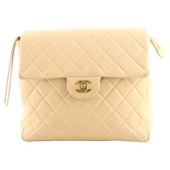 Chanel Vintage Square Flap Backpack Quilted Lambskin Medium