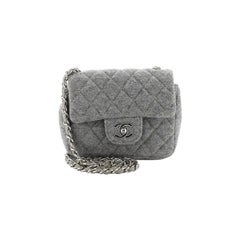 Chanel Vintage Square Flap Bag Quilted Wool Mini 