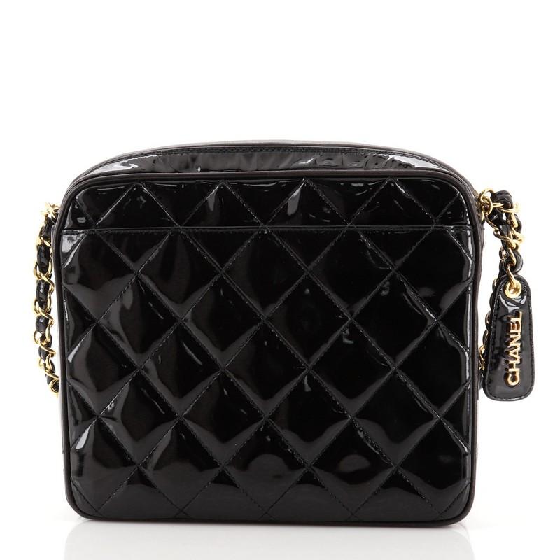 chanel patent camera bag