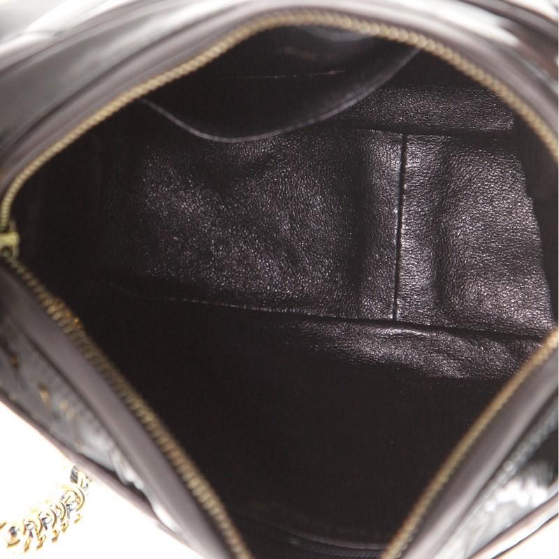 Chanel Vintage Square Front Pocket Camera Bag Quilted Patent Small In Good Condition In NY, NY