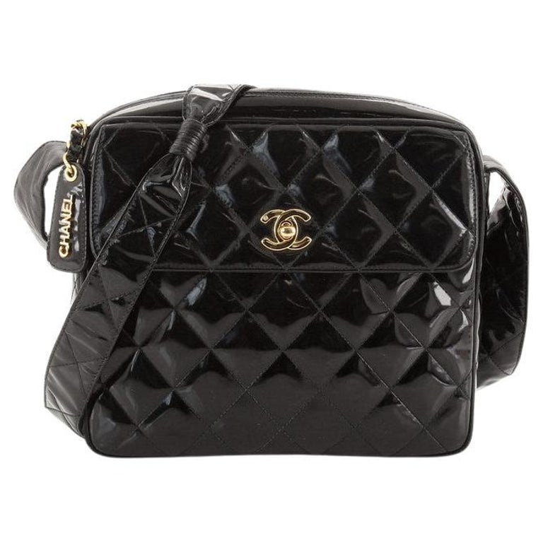 Chanel Patent CC Camera Bag - Black Crossbody Bags, Handbags