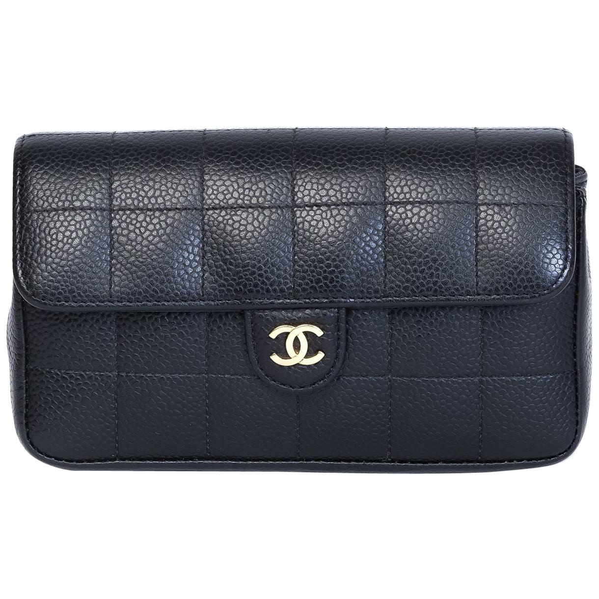 Chanel Vintage Caviar Square Quilted Mini Classic Fanny Pack Waist Belt Bag