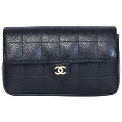 Sac ceinture vintage Chanel Caviar carré matelassé Mini Classic Fanny Pack avec ceinture