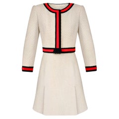 CHANEL Vintage SS 2001 CC Logo Campaign Tweed Skirt Suit Set