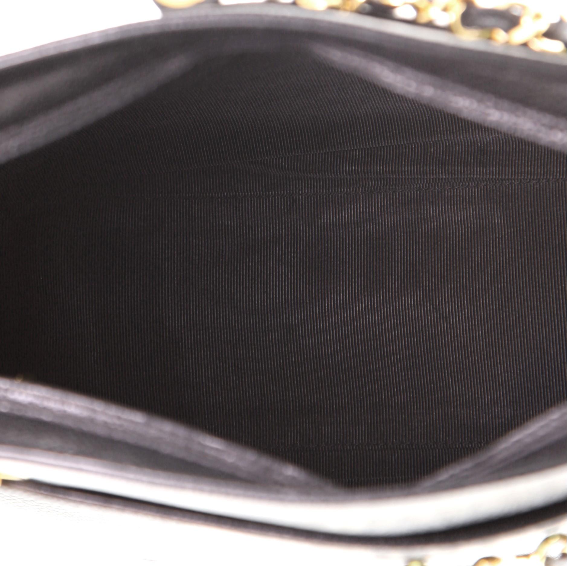 Chanel Vintage Stitched CC Shoulder Bag Caviar Small 1