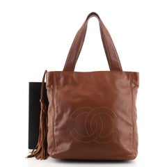 Chanel Vintage Stitched CC Tassel Shoulder Bag Lambskin