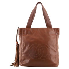 Chanel Vintage Stitched CC Tassel Shoulder Bag Lambskin