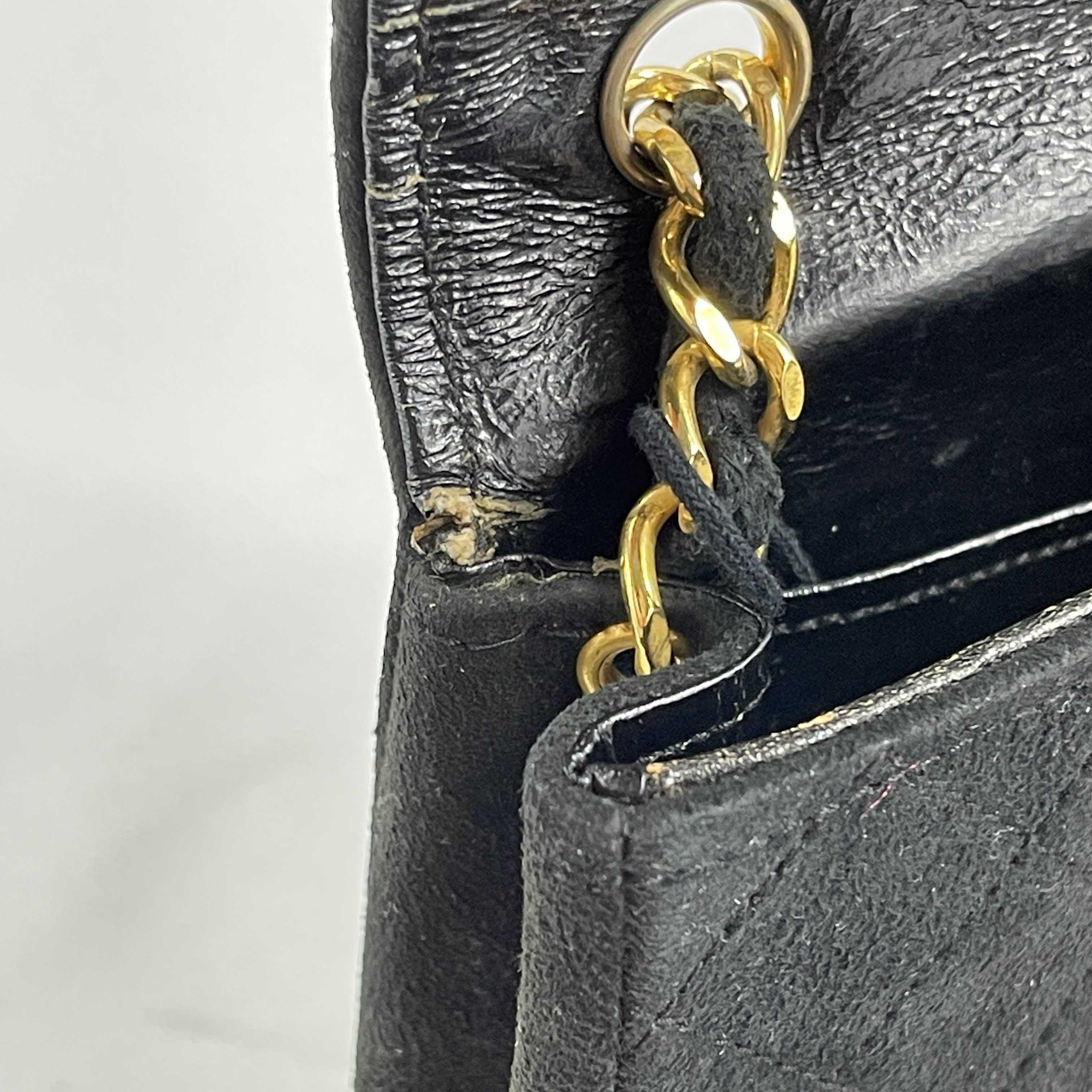 CHANEL Vintage Suede Medium Flap Bag Chain CC Turnlock Crossbody 6