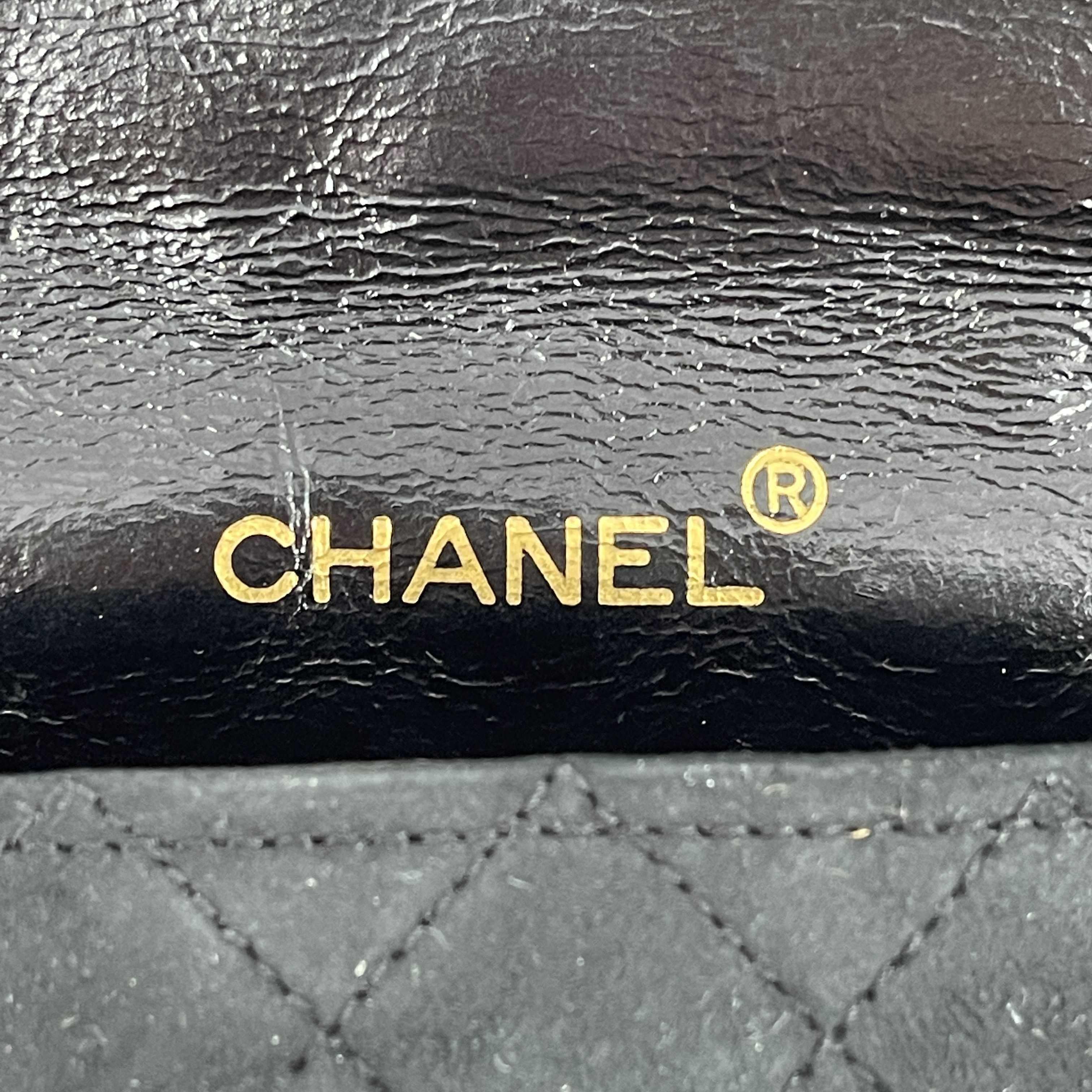 Black CHANEL Vintage Suede Medium Flap Bag Chain CC Turnlock Crossbody