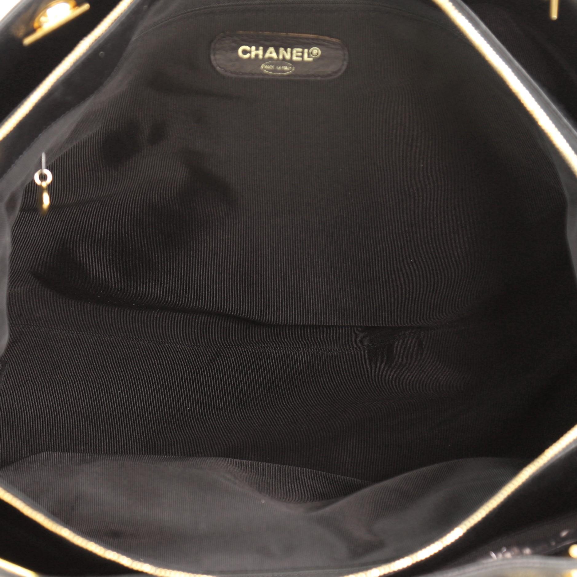 Chanel Vintage Supermodel Weekender Bag Caviar Large 6