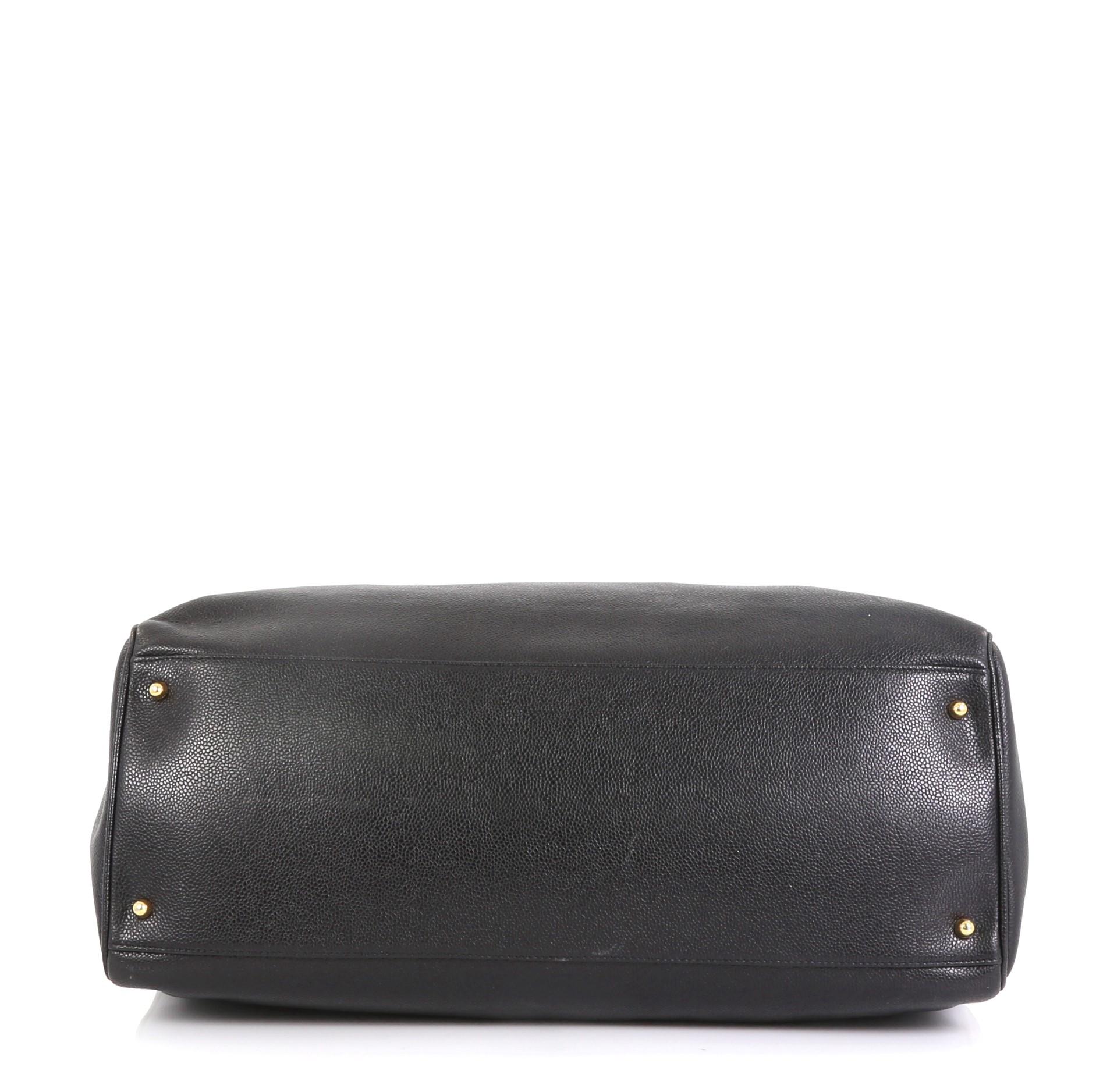 Chanel Vintage Supermodel Weekender Bag Caviar Large In Good Condition In NY, NY