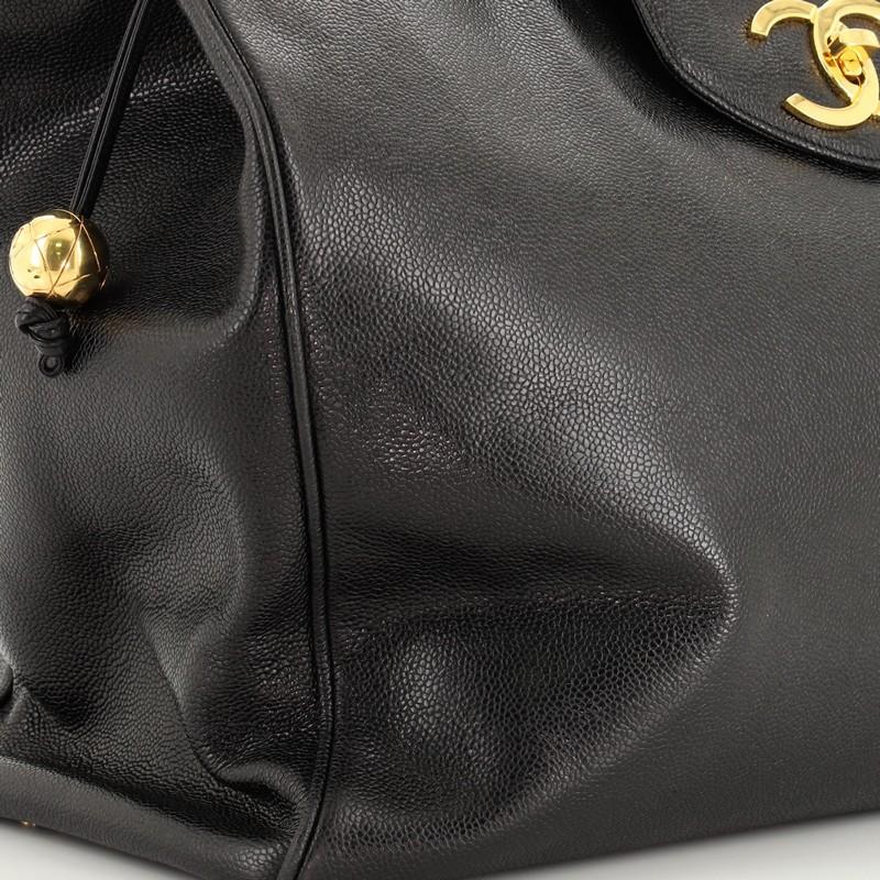 Chanel Vintage Supermodel Weekender Bag Caviar Large 1