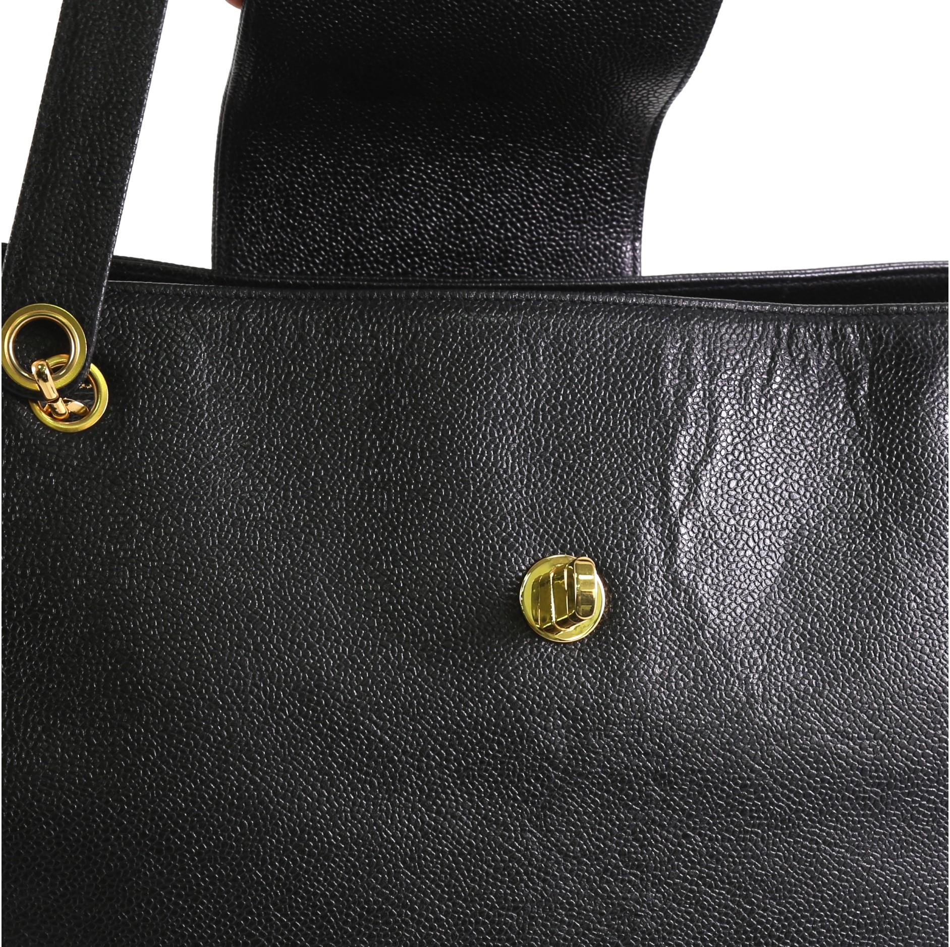 Chanel Vintage Supermodel Weekender Bag Caviar Large 2