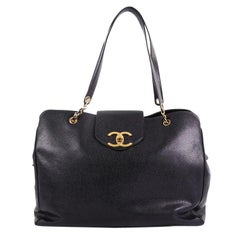 Chanel Vintage Supermodel Weekender Bag Caviar Large
