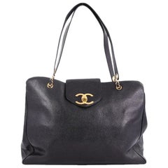 Chanel Vintage Supermodel Weekender Bag Caviar Large
