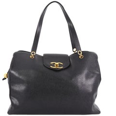Chanel Vintage Supermodel Weekender Bag Caviar Large