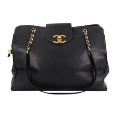 Chanel Vintage Supermodel Weekender Bag Caviar Large