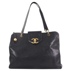 Chanel Vintage Supermodel Weekender Bag Caviar Large