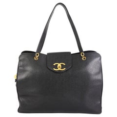 Chanel Vintage Supermodel Weekender Bag Caviar Large 