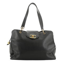 Chanel Vintage Supermodel Weekender Bag Caviar Large