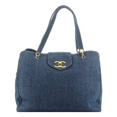 Chanel Vintage Supermodel Weekender Bag Denim Large