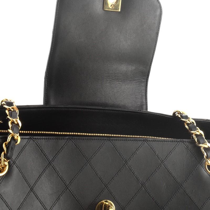 Chanel Vintage Supermodel Weekender Bag Quilted Leather Large 5
