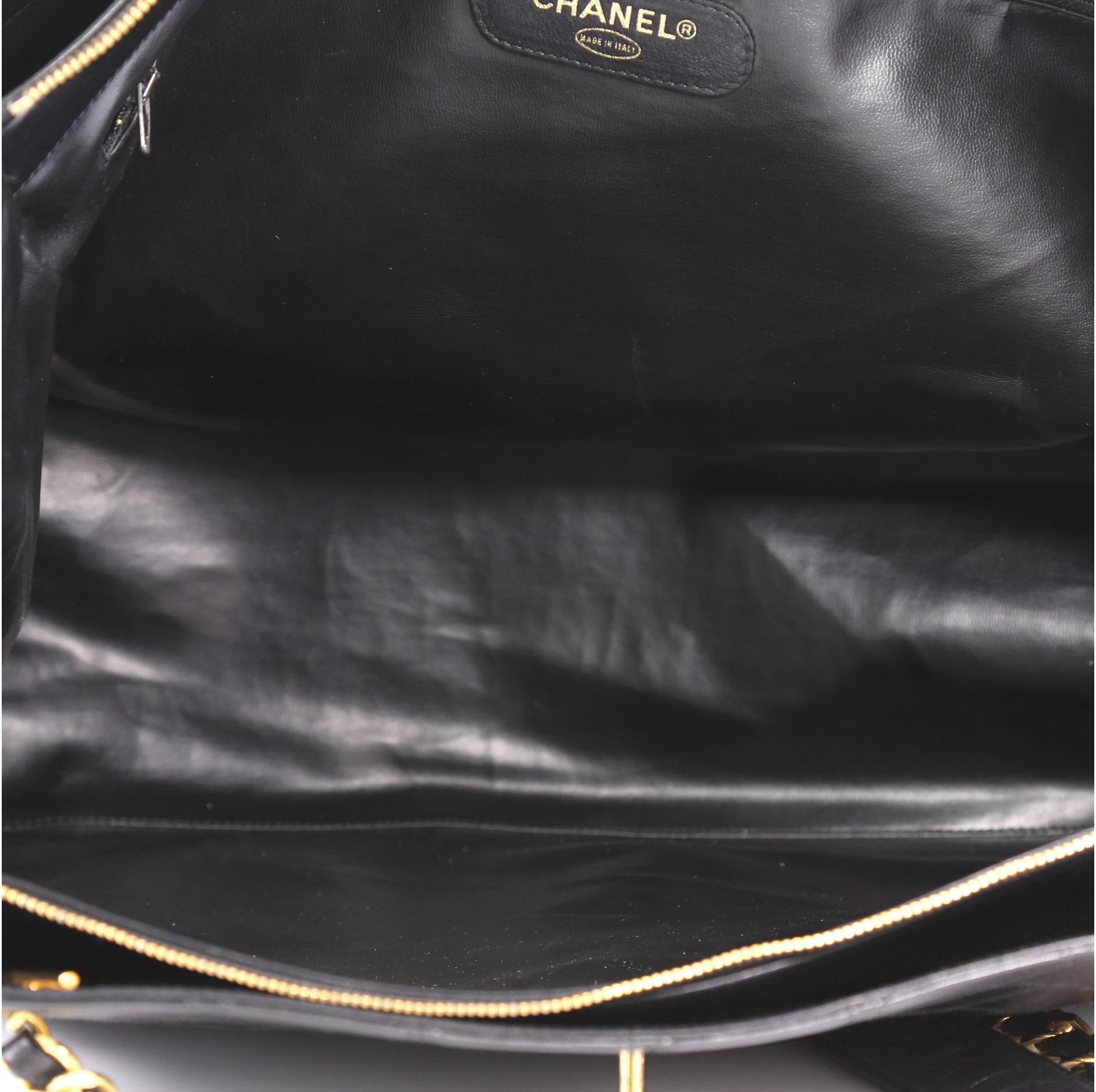 Chanel Vintage Supermodel Weekender Bag Quilted Leather Large 6