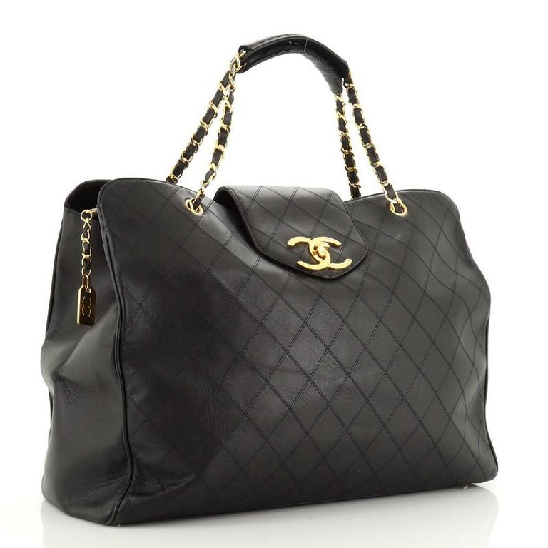 Chanel Vintage Supermodel Weekender Bag Quilted Leather Large at 1stDibs