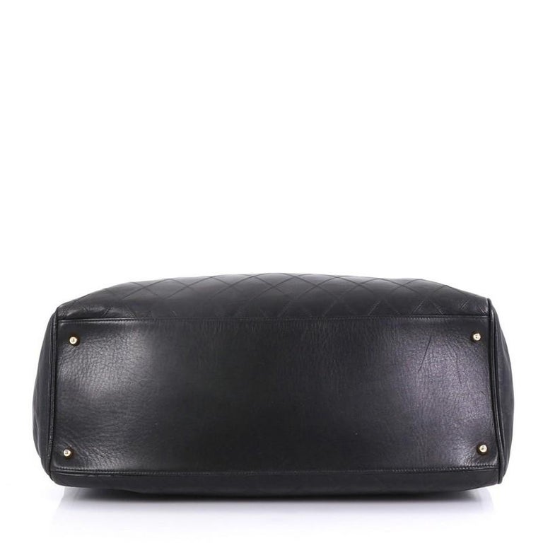 Chanel Vintage Supermodel Weekender Bag Quilted Leather Large at