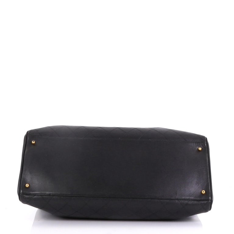 Chanel Vintage Supermodel Weekender Bag Quilted Leather Large at ...