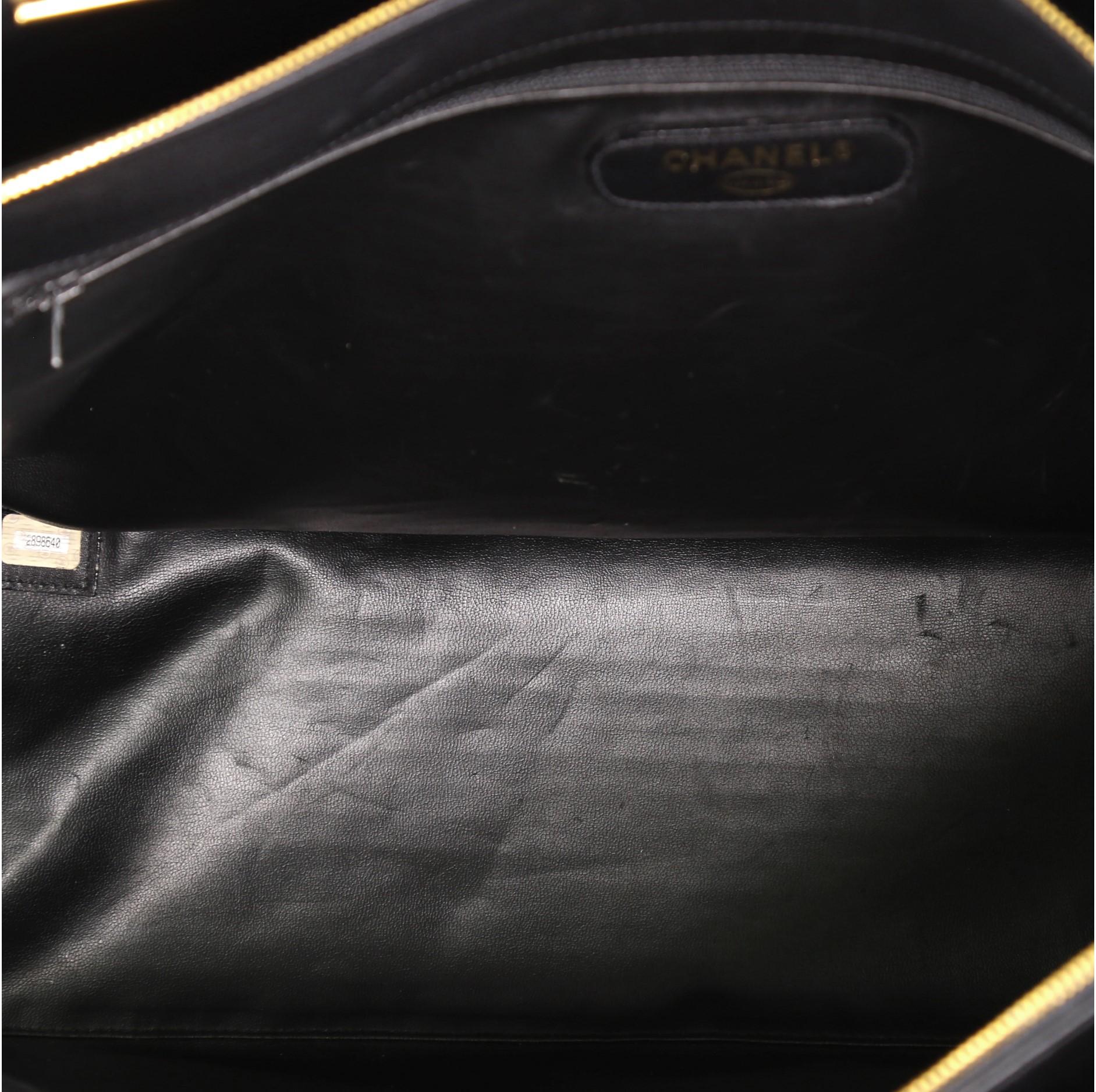 Chanel Vintage Supermodel Weekender Bag Quilted Leather Large 1
