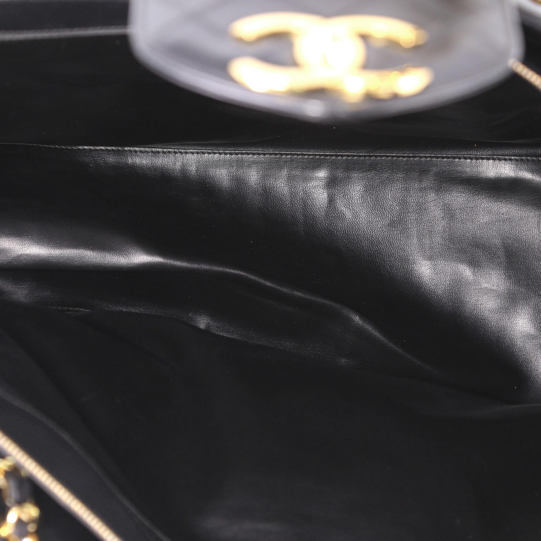  Chanel Vintage Supermodel Weekender Bag Quilted Leather Large 2
