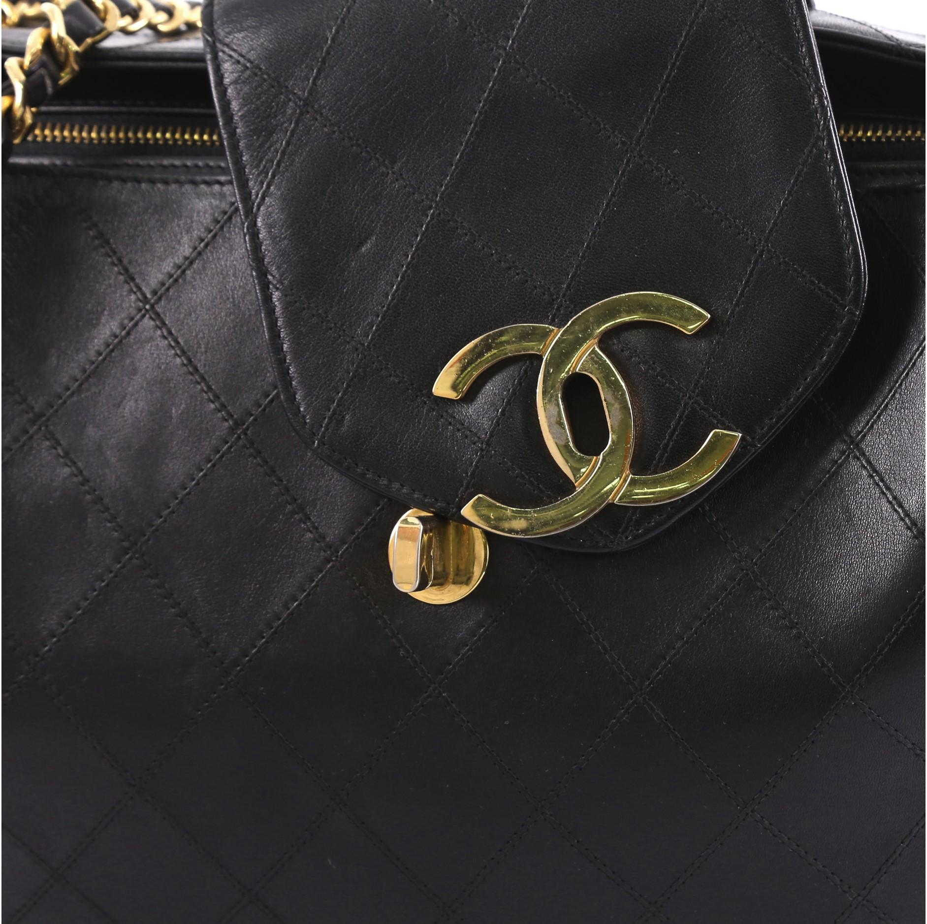 Chanel Vintage Supermodel Weekender Bag Quilted Leather Large 2
