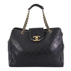 Chanel Vintage Supermodel Weekender Bag Quilted Leather Large