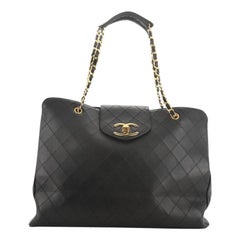 Chanel Vintage Supermodel Weekender Bag Quilted Leather Large