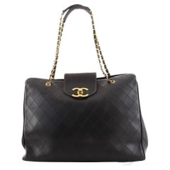 Chanel Vintage Supermodel Weekender Tasche aus gestepptem Leder groß