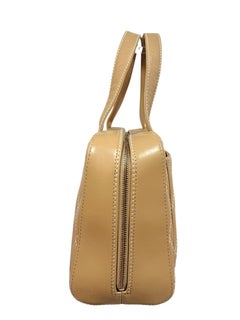 Chanel Vintage Surpique Beige Quilted Lambskin Bowler Bag 2002–2003