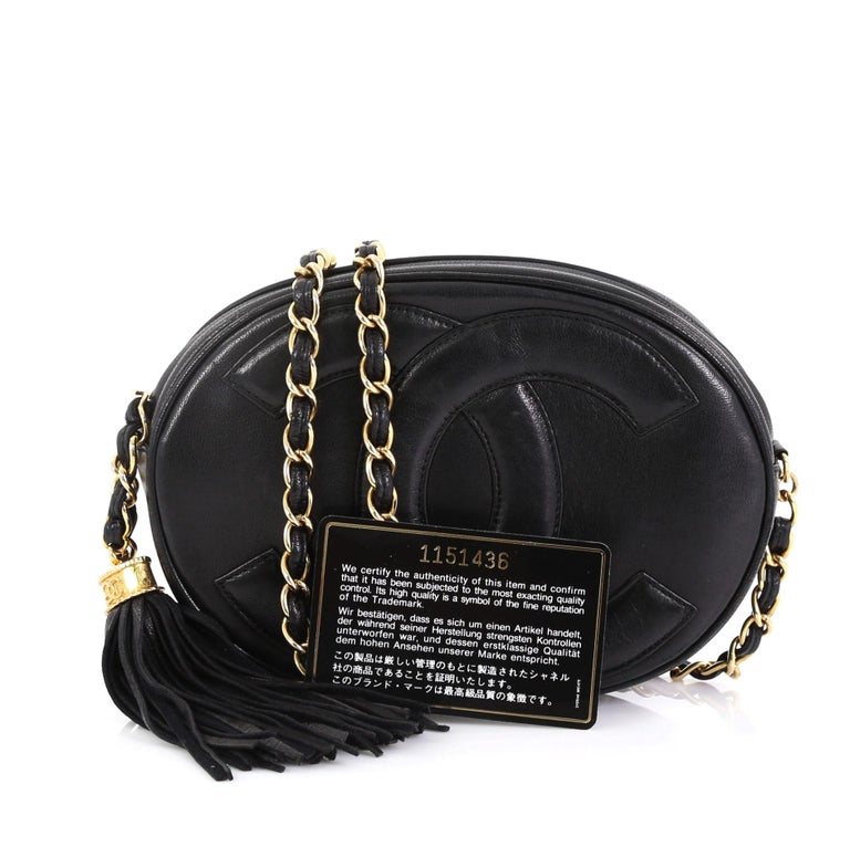 Chanel Vintage Tambourine Crossbody Bag Leather Mini at 1stDibs