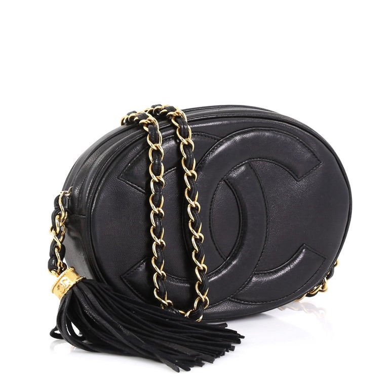 Chanel Vintage Tambourine Crossbody Bag Leather Mini at 1stDibs