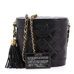Chanel Vintage Tassel Box Bag Quilted Leather Small