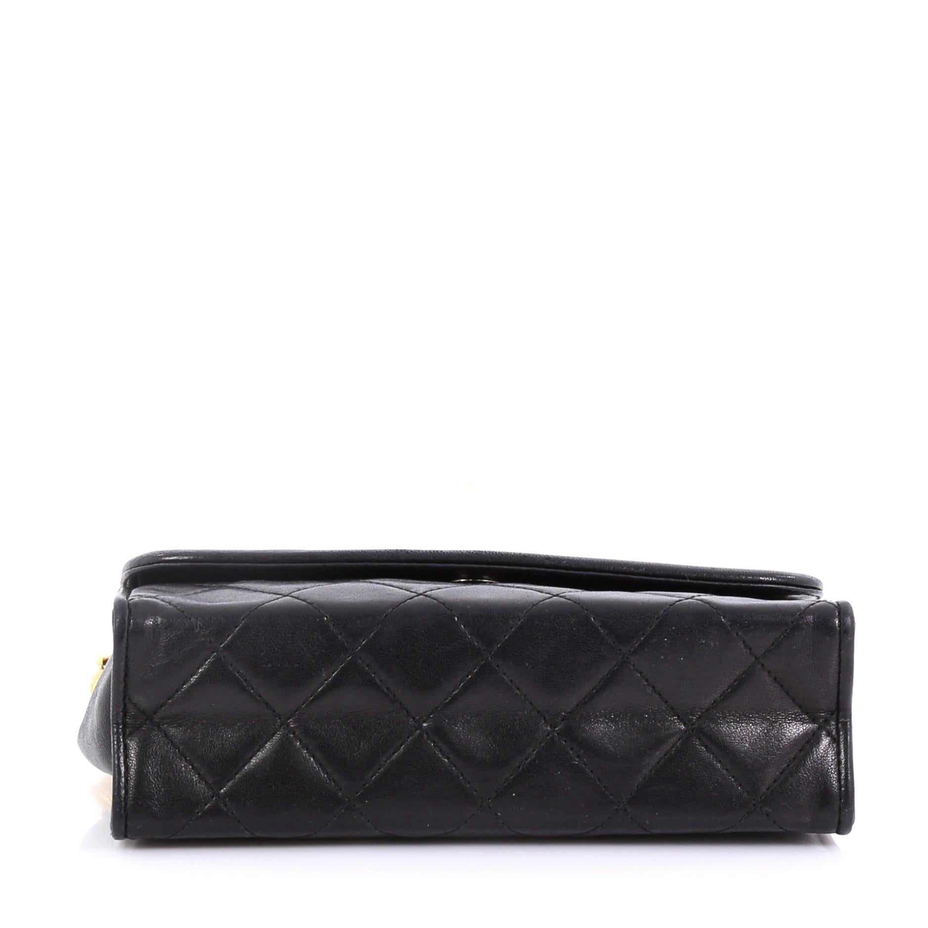Chanel Vintage Tassel Flap Bag Quilted Lambskin Mini In Good Condition In NY, NY