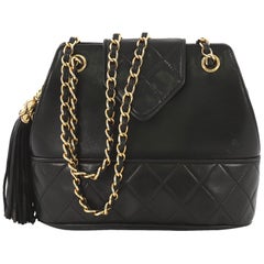 Chanel Vintage Tassel Flap Bag Quilted Lambskin Small