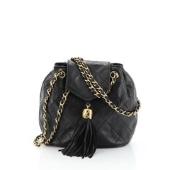 Chanel Vintage Tassel Flap Bag Quilted Lambskin Small