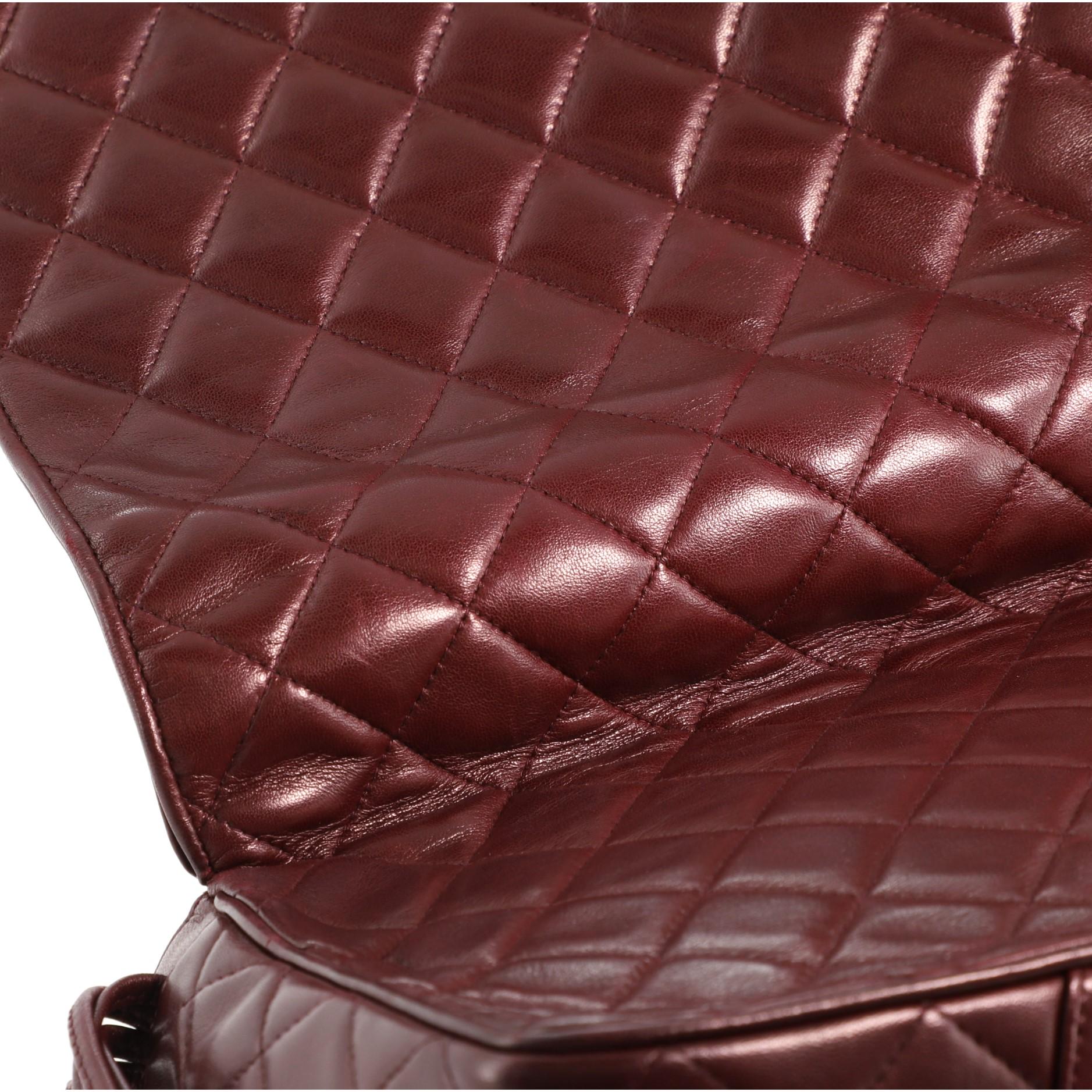 Chanel Vintage Tassel Full Flap Shoulder Bag Quilted Lambskin Medium 2