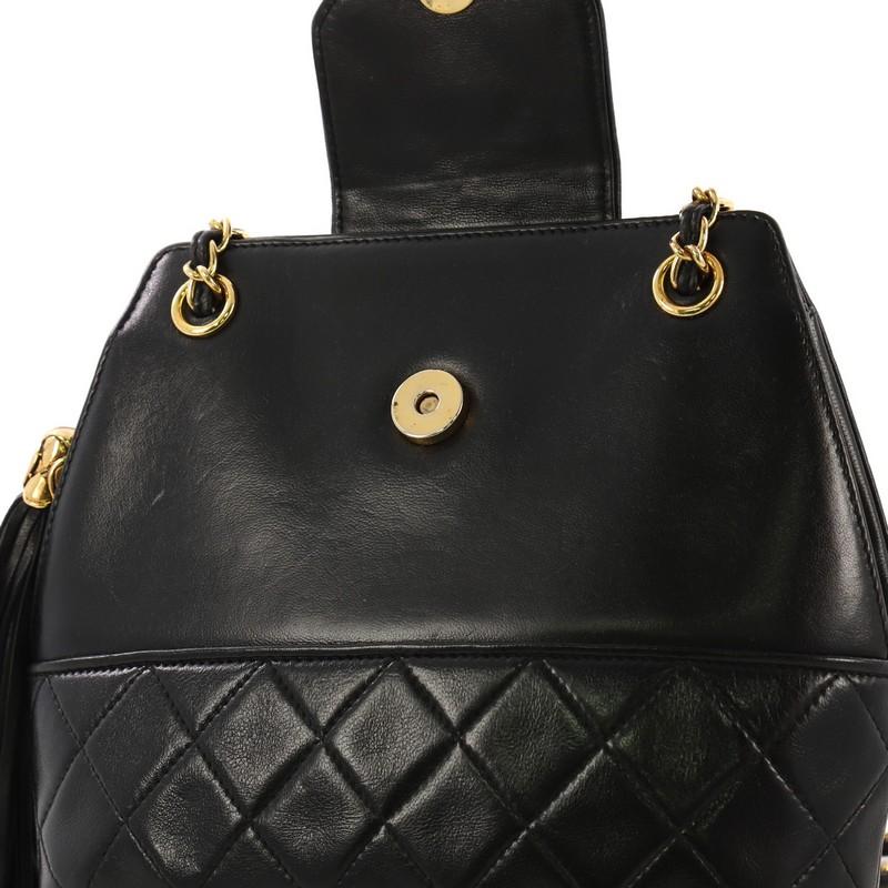 Chanel Vintage Tassel Shoulder Bag Leather Small 1