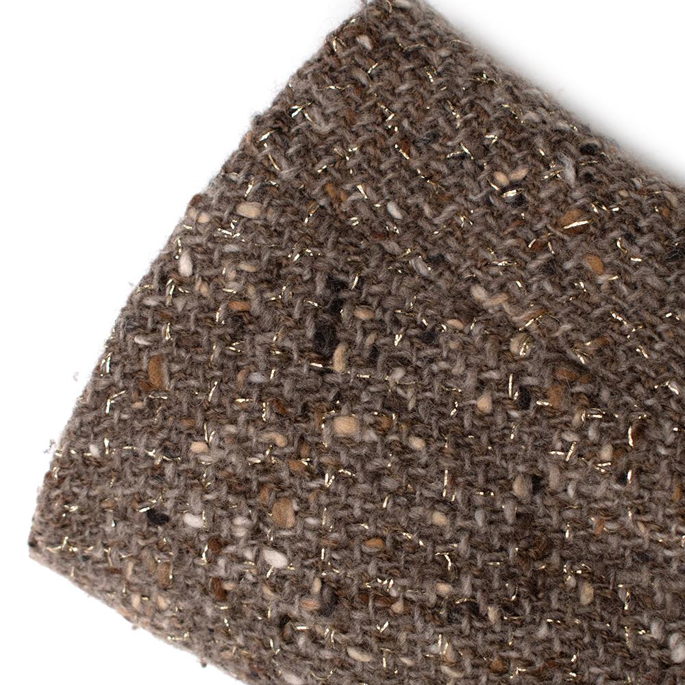 Chanel Vintage Taupe Wool Blend Tweed Jacket - Size US 10 2
