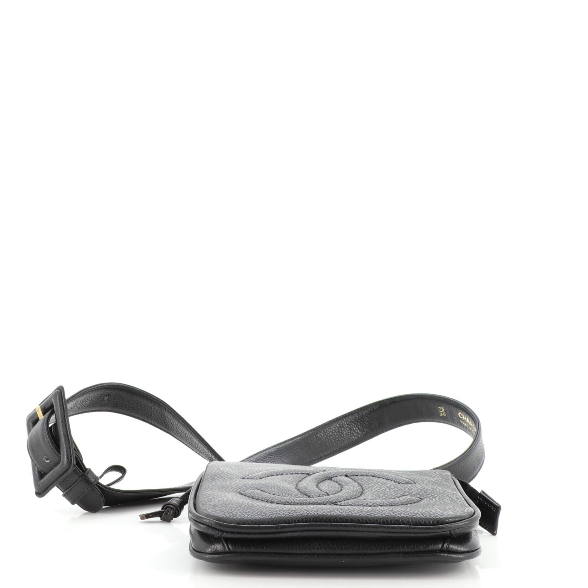 Women's or Men's Chanel Vintage Timeless Belt Bag Caviar Small